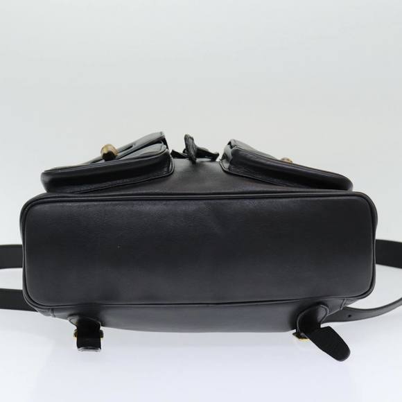 GUCCI Bamboo Backpack Leather Black Auth am6663 main image 7